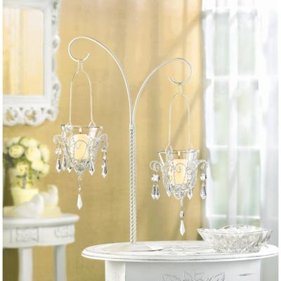 15 Elegant Wedding Hanging Votive Candle Centerpieces - 17 Inch Tall for Romantic Ceremony Decor, Reception Table Decorations, and Outdoor Wedding Lighting