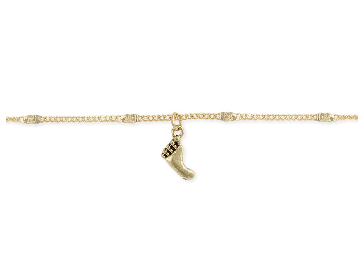Zad Jewelry Barefoot & Free Charm Anklet Bracelet - Dainty Adjustable Ankle Bracelet for Women, Boho Beach Jewelry - Perfect for Summer Vacations, Weddings & Music Festivals