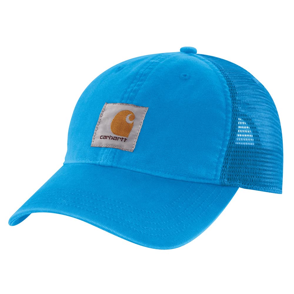Carhartt Men's Canvas Mesh-Back Baseball Cap - Adjustable & Breathable Work Hat for Outdoor, Construction, and Casual Wear