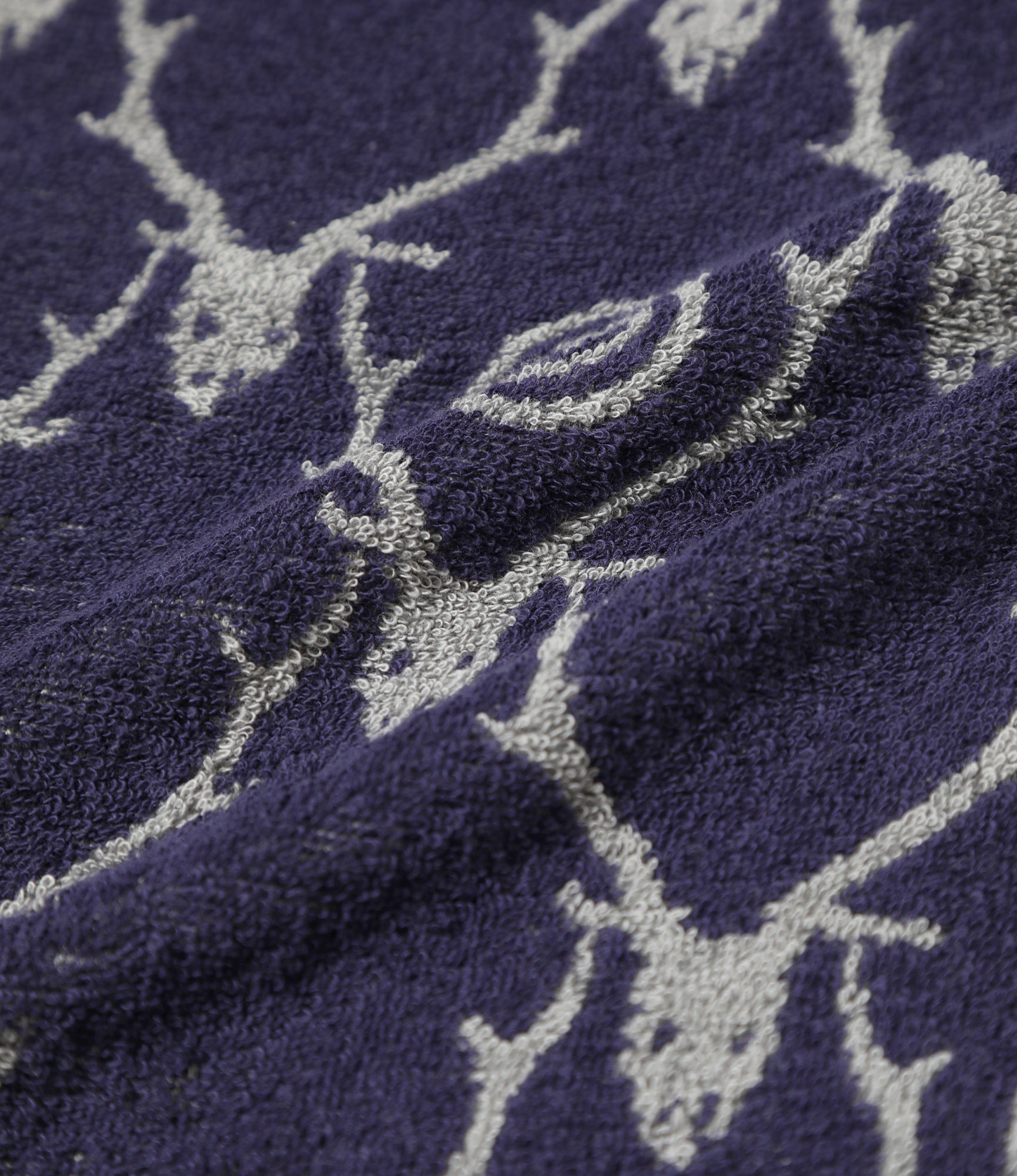 Skull & Target Print Cotton Face Towel - Soft & Absorbent for Gym, Travel & Skincare | Grey
