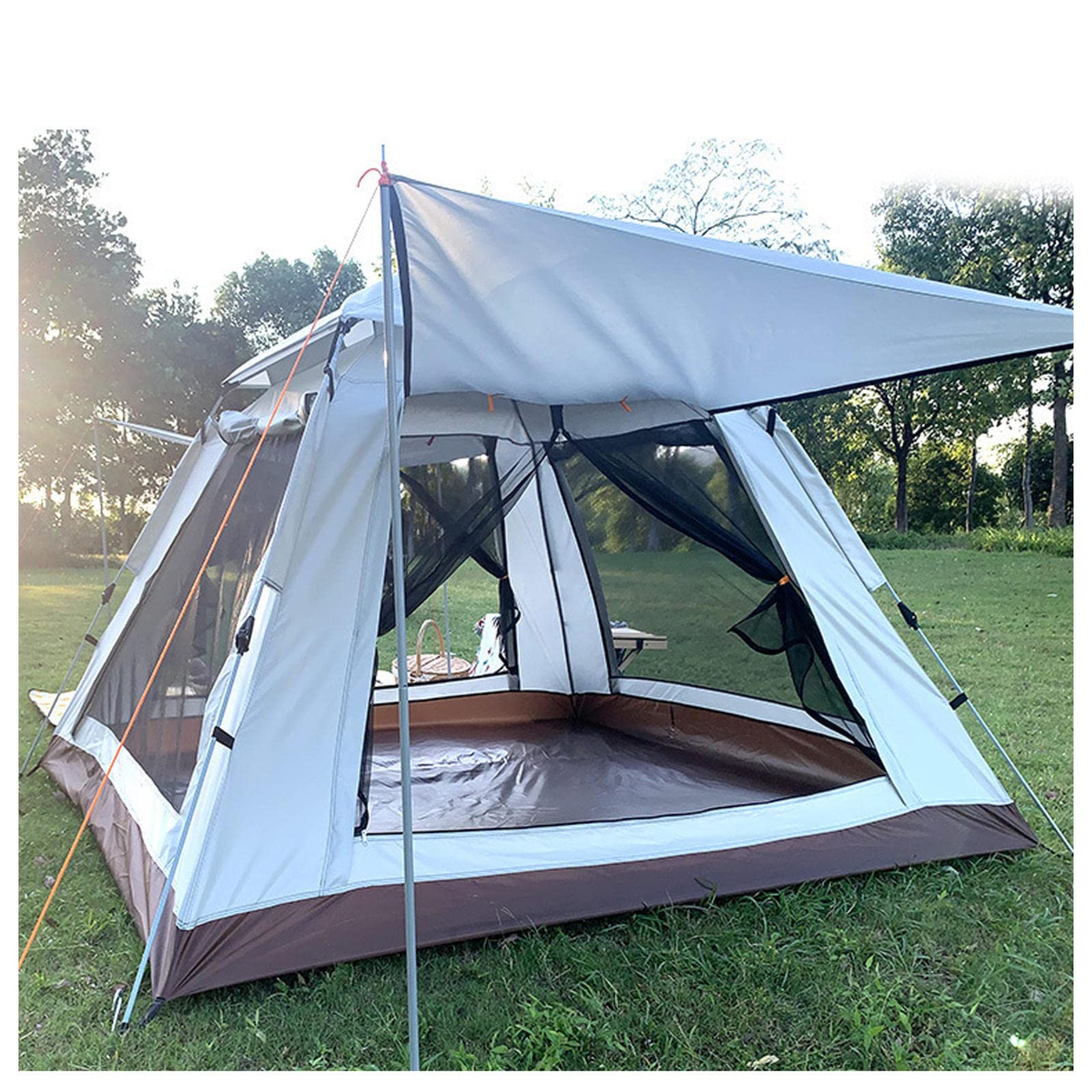 Sports Pod Pop Up Tent for 4 Person - Spacious & Durable Camping Tent - Premium Instant Setup Shelter for Outdoor Adventures - Perfect for Backyard Camping, Hiking Trips & Music Festivals