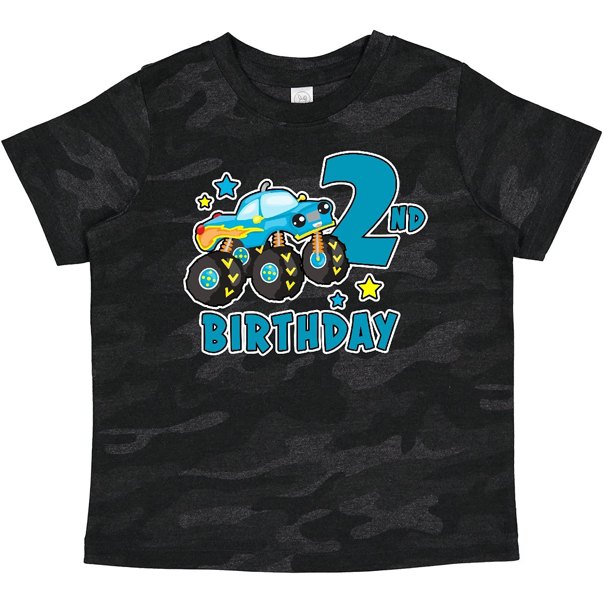 Inktastic 2nd Birthday Monster Truck Baby T-Shirt - Cute Toddler Boys' Graphic Tee for Birthday Parties & Playtime