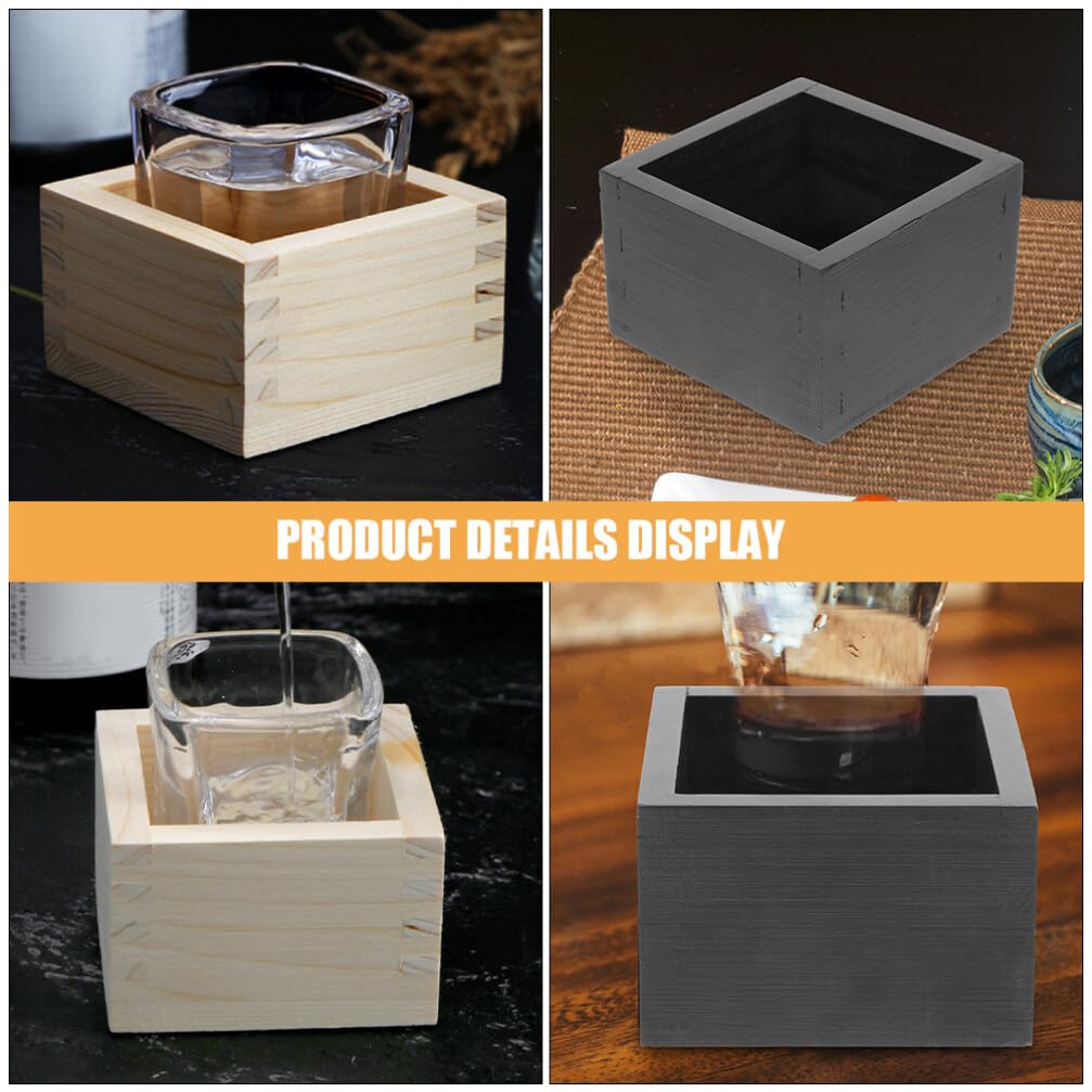 Premium Japanese Sake Cups Set with Square Wooden Storage Box - Traditional Handcrafted Sake Drinking Cups for Authentic Japanese Dining Experience - Perfect for Home Bars, Sushi Nights & Cultural Gift Giving