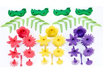 Green Toys - Build A Bouquet Floral Arrangement Kit for Kids | Eco-Friendly Plastic Flower Building Set | Creative Play, Gift Idea & Home Decor for Birthdays, Parties & Classrooms