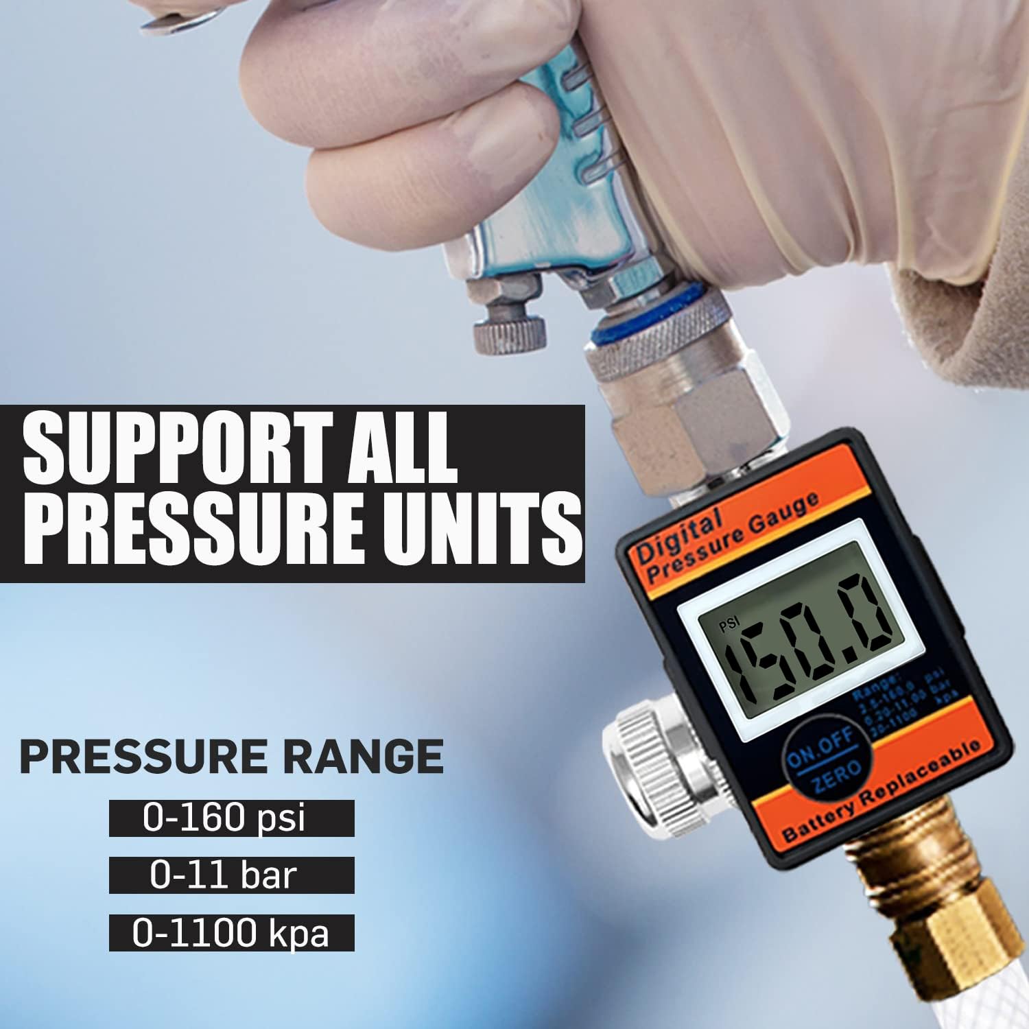 LE LEMATEC Digital Air Pressure Regulator with LED Display - 1/4
