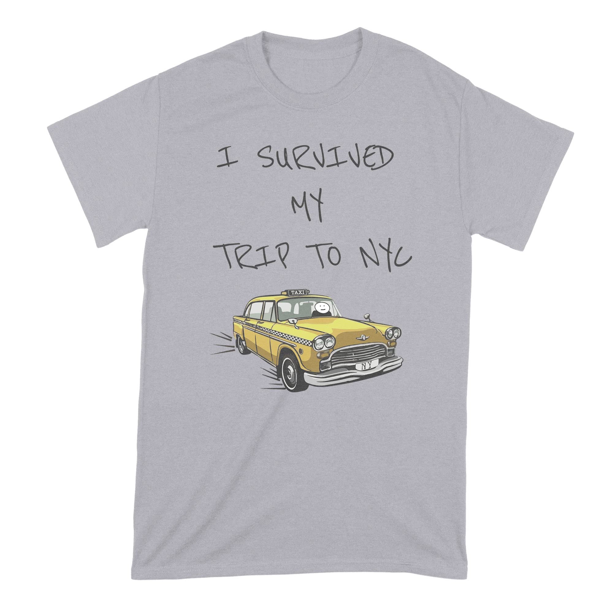 I Survived My Trip to NYC T-Shirt - Funny New York Souvenir Shirt for Men & Women - Perfect for Travelers, Tourists, and Tom Holland Fans
