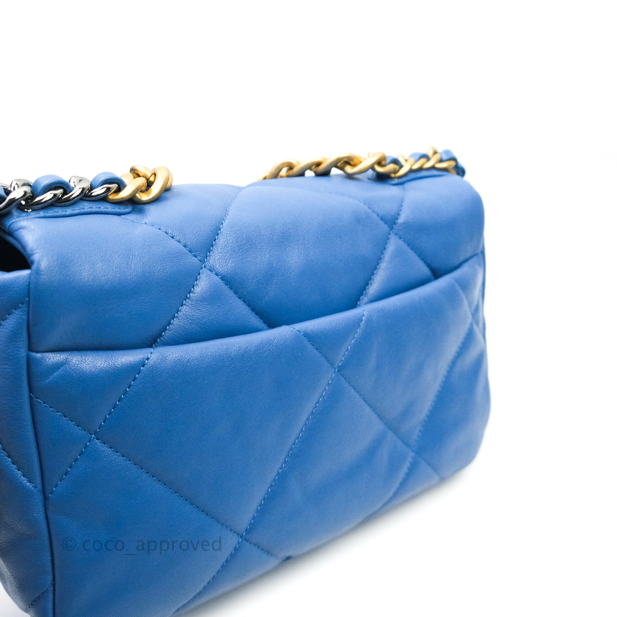 Chanel 19 Small Handbag in Blue with Mixed Hardware - Luxury Crossbody Bag for Women, Perfect for Date Night & Evening Events