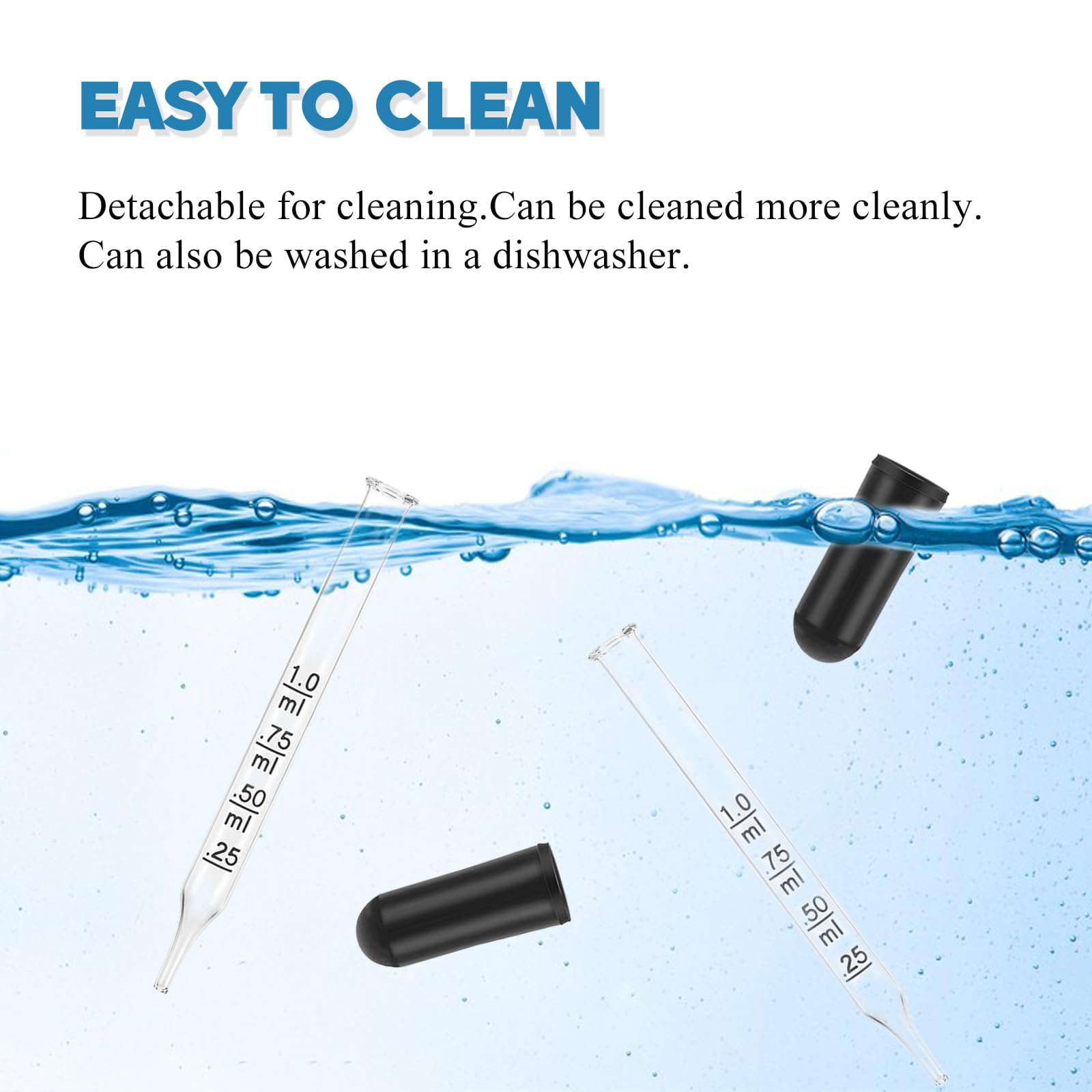 4ml Glass Droppers with Brush - Curved & Straight Tips for Lab & Healthcare