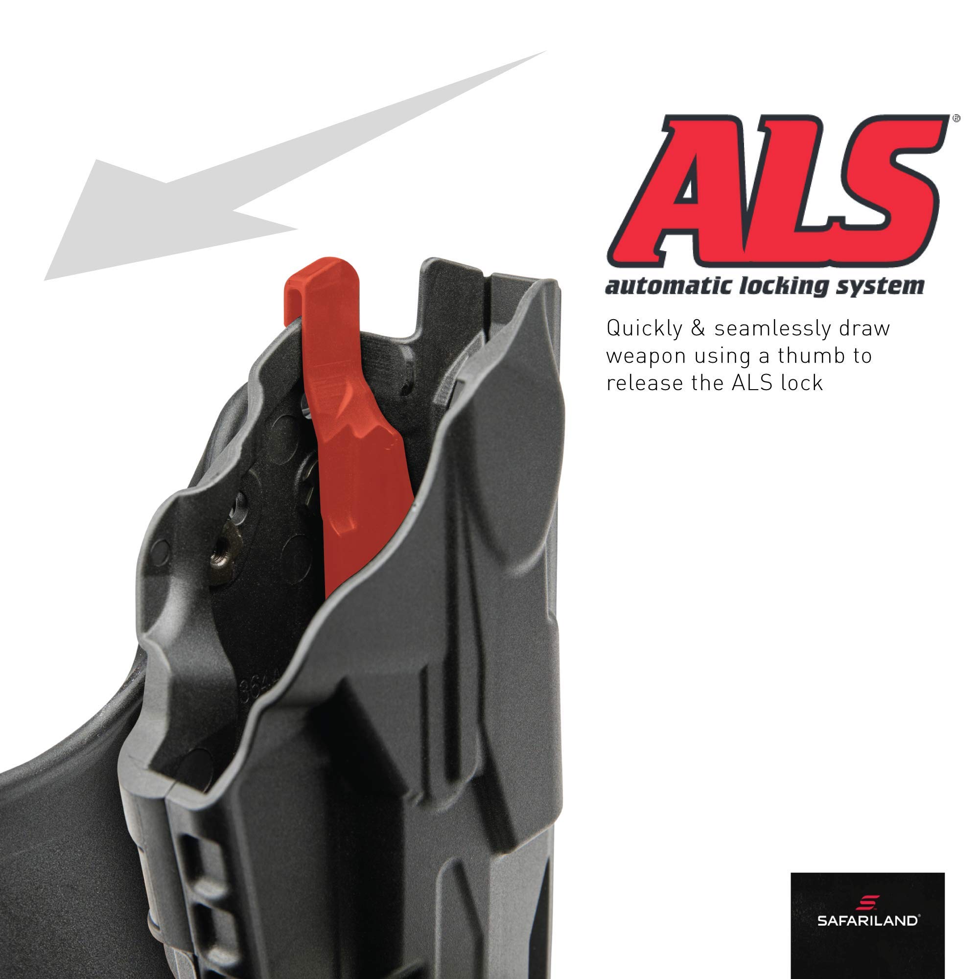 Safariland 7384 ALS Tactical Holster - Right Hand Thigh Rig for Duty, Military & Outdoor Use