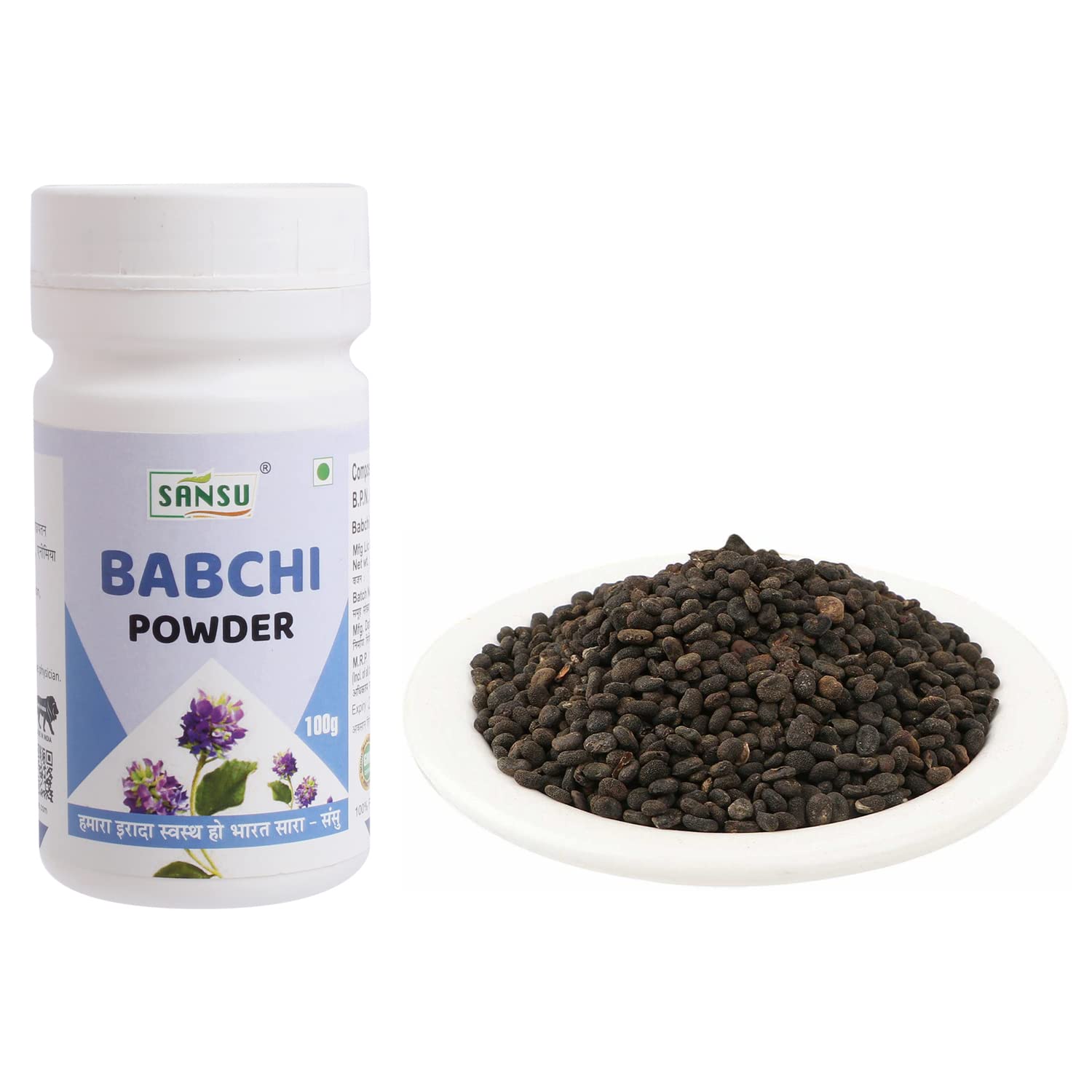 Organic SANSU Powder (Babchi Powder) for Skin Care & Hair Growth - Natural Ayurvedic Remedy for Psoriasis, Vitiligo & Eczema - Perfect for DIY Beauty Treatments & Herbal Remedies