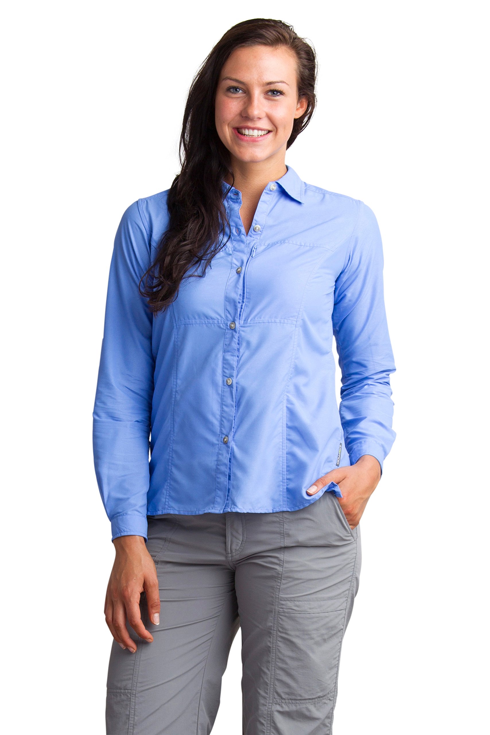 ExOfficio Women's Lightscape Long Sleeve Shirt - UPF 50+ Sun Protection, Moisture-Wicking & Quick-Dry Travel Shirt for Hiking, Camping & Outdoor Adventures