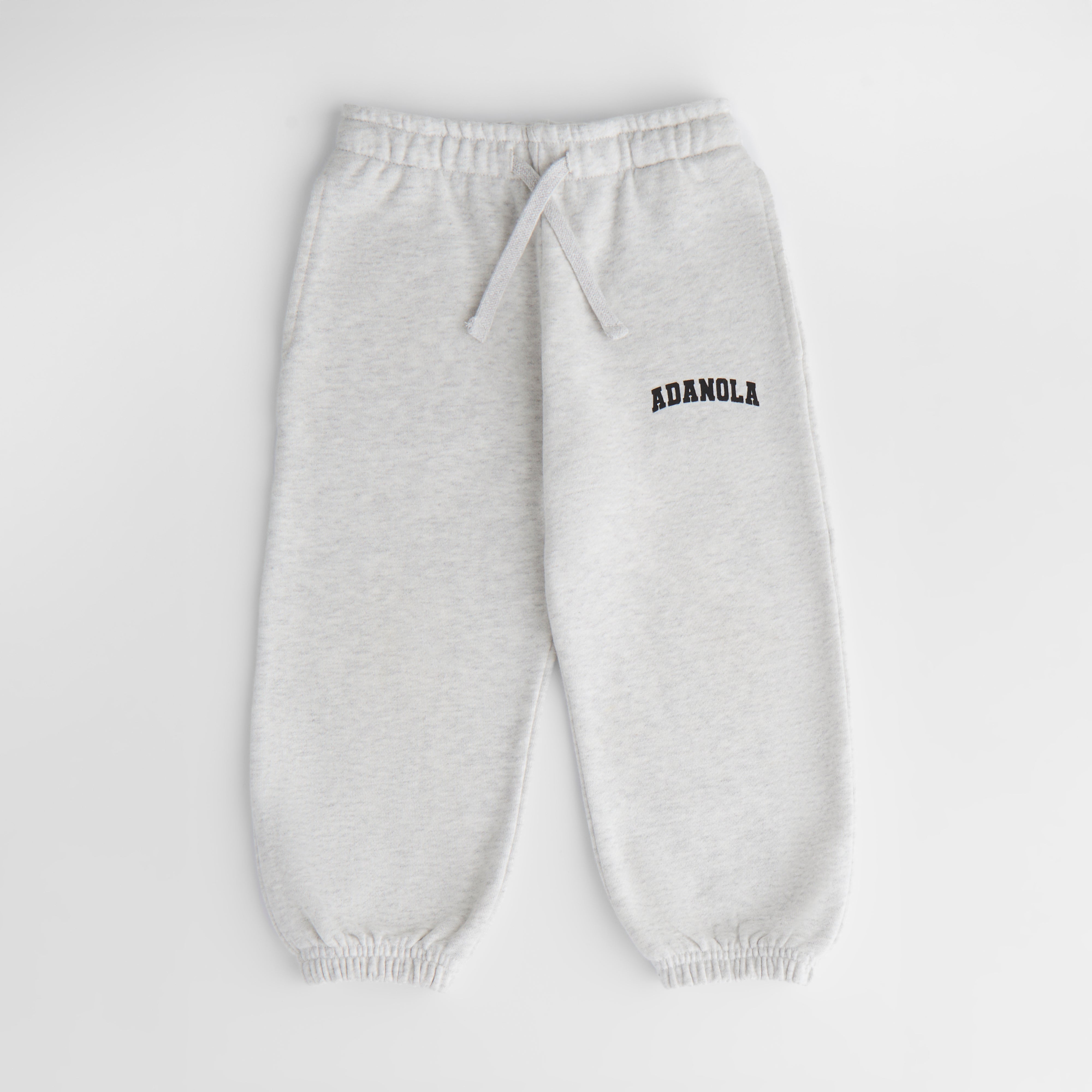 Mini Varsity Sweatpants for Women - Light Grey Melange & Black Joggers | Casual Lounge Pants for Home, Gym & Streetwear Fashion