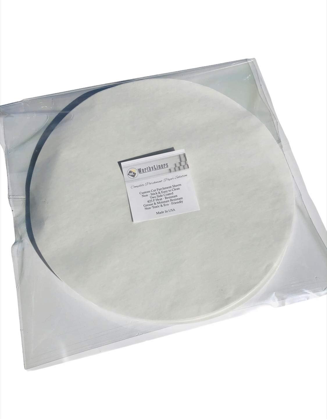 Worthy Liners 16 Inch Parchment Paper Rounds - 100 Pack | Non-Stick Baking Sheets for Pizza, Cookies & Pastries | Perfect for Home Baking & Commercial Kitchens