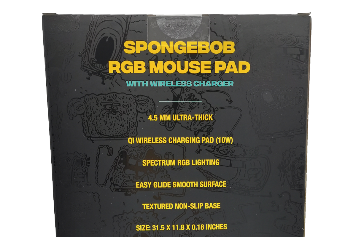 Spongebob SquarePants RGB Gaming Mouse Pad - Non-Slip P1 EYES Design with LED Lights for PC, Laptop, Office & Gaming Setup