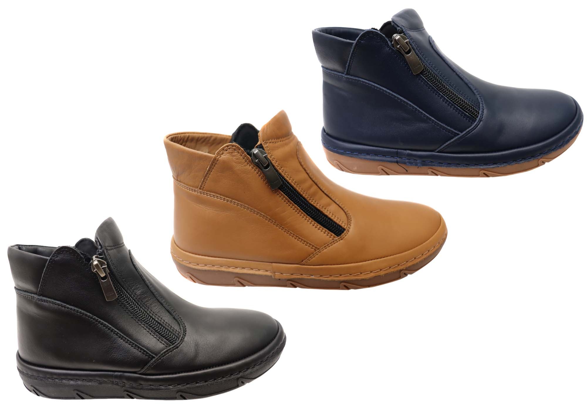 Orizonte Maia Women's Comfortable Leather Ankle Boots - European Style Fashion Footwear for Casual Wear, Office & Date Night Outfits