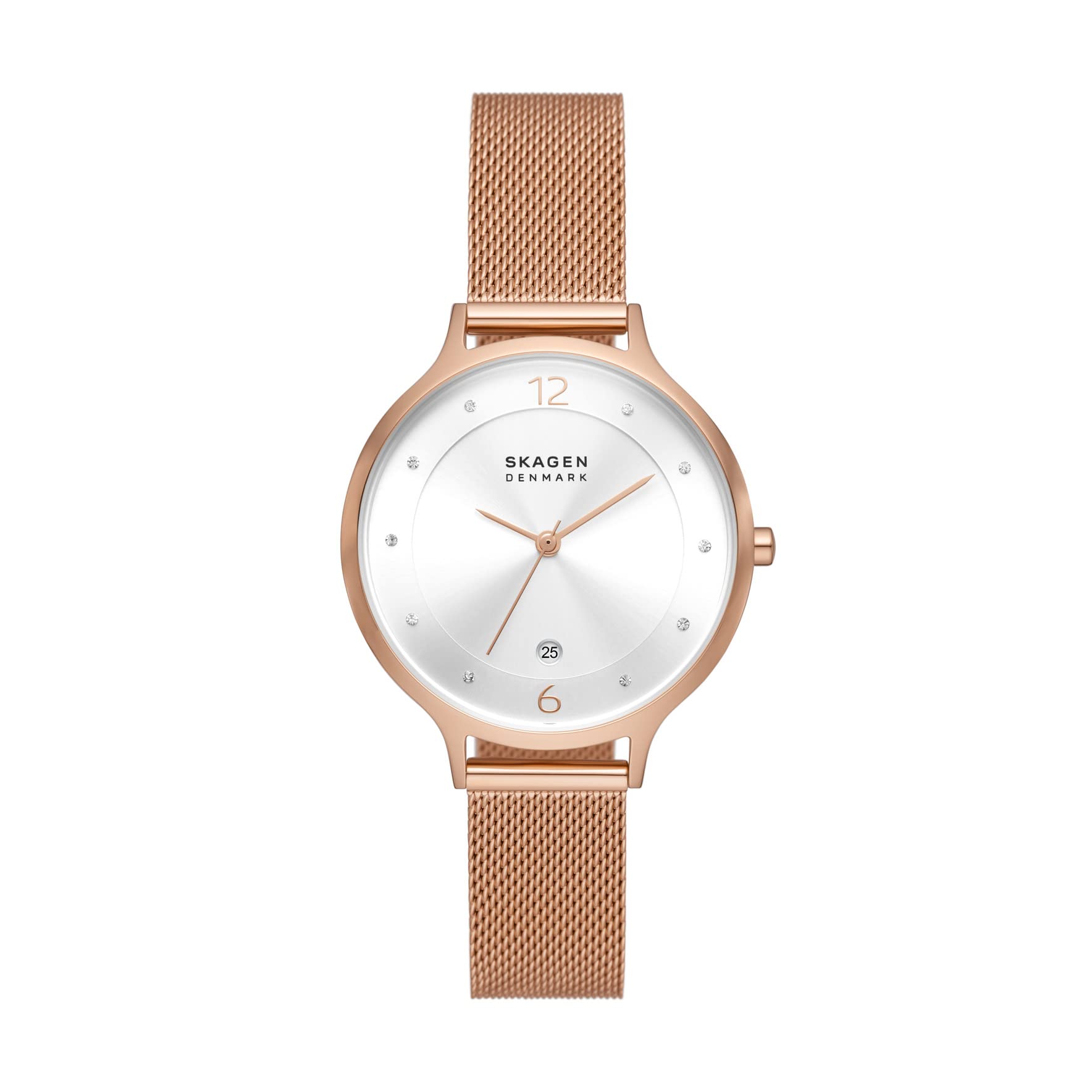 Skagen Women's Anita Japanese Quartz Watch - Elegant Stainless Steel Mesh Band, Slim Minimalist Design for Everyday Wear - Perfect for Office, Casual Outings & Special Occasions