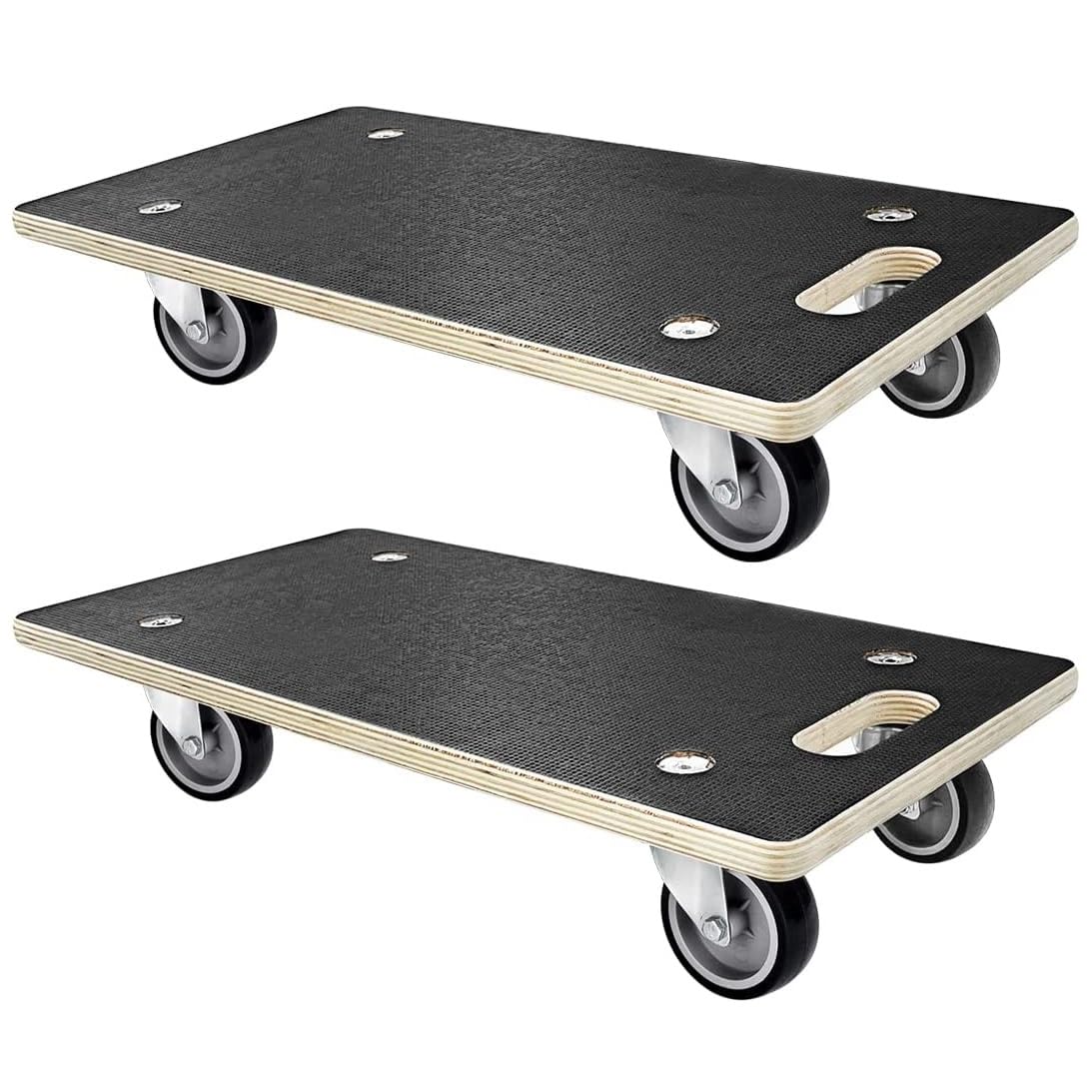 Heavy Duty 4-Wheel Furniture Dolly - 2200 lb Capacity, 2-Pack with Silent Wheels for Smooth Moving | Ideal for Furniture, Piano, Couch, Refrigerator & Appliances | Perfect for Home, Office & Warehouse Relocation