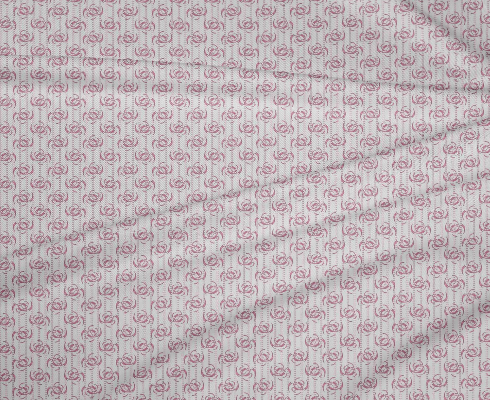 oneOone Polyester Spandex Pink Geometric Print Fabric by The Yard - 56 Inch Wide Dress Material for DIY Fashion, Home Decor & Craft Projects