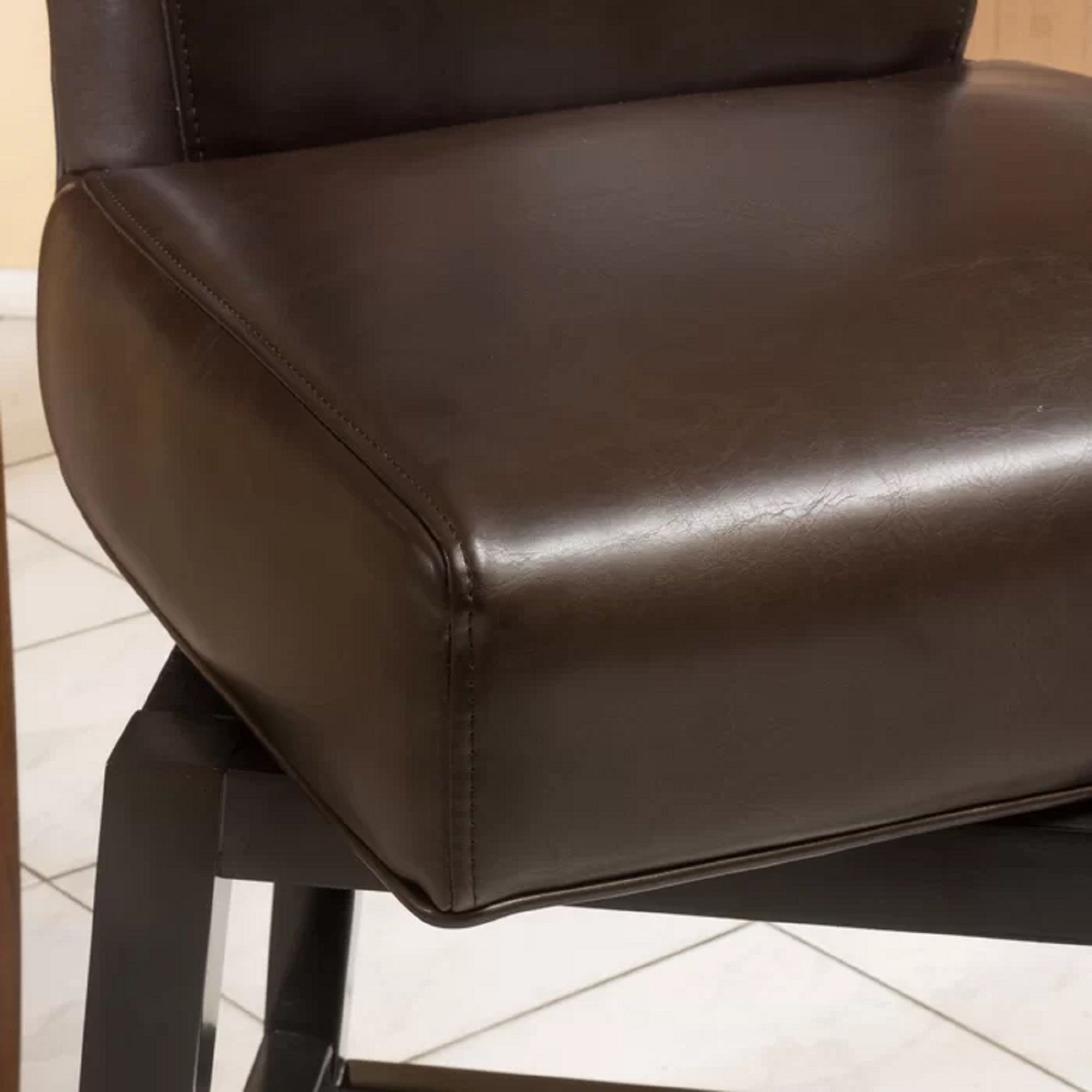 28 Inch PU Leather Swivel Counter Stool - Adjustable Height Bar Stool for Kitchen Island, Breakfast Nook & Home Decor