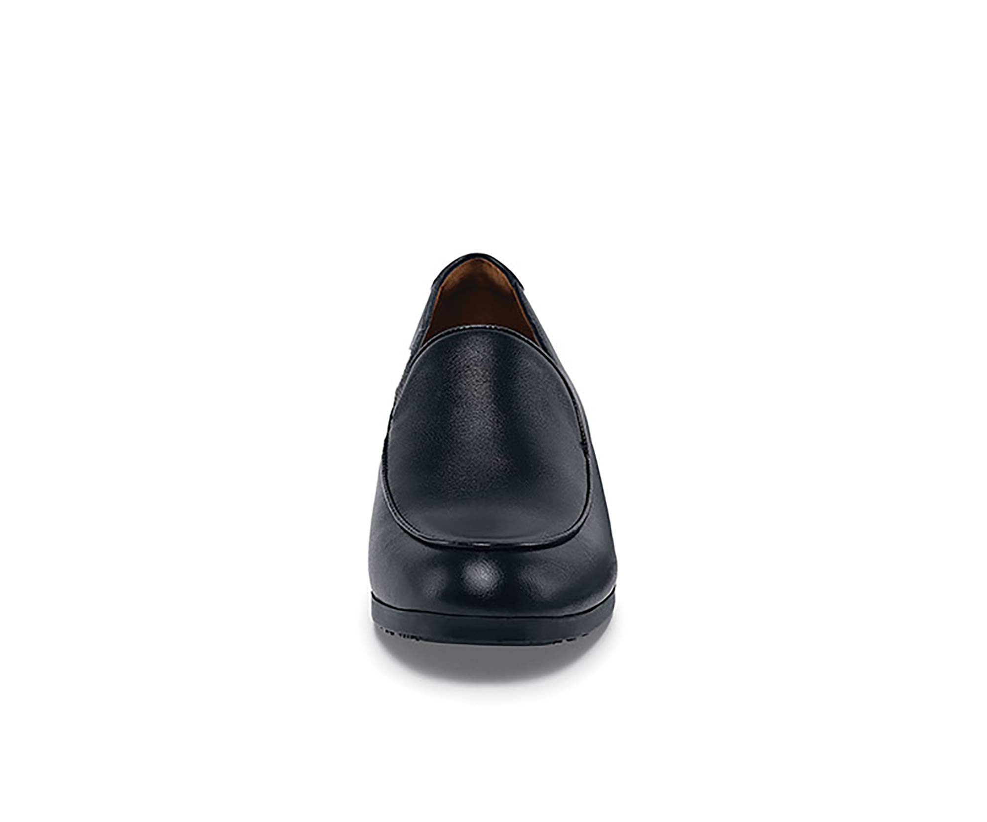 Slip Resistant Leather Work Shoes for Women - Waterproof & Comfortable Flight Attendant Heel Pumps | Non-Slip Safety Shoes for Crews, Waitresses & Healthcare Workers | Black, Size 11