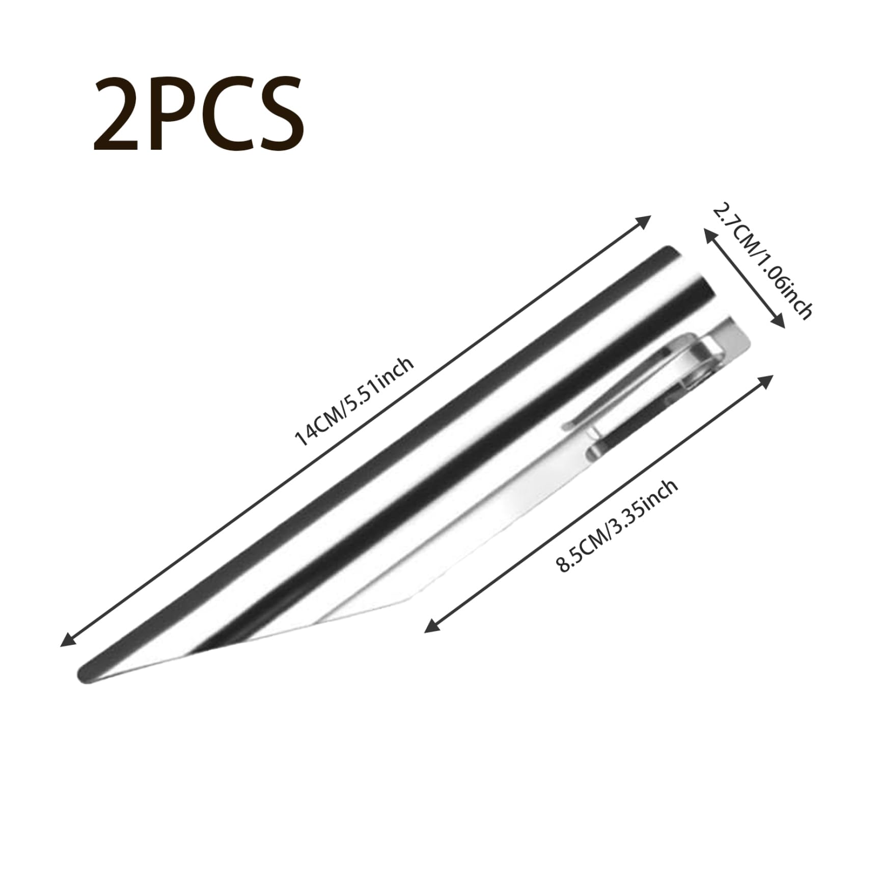 Premium Stainless Steel Cake Knife & Table Crumber Set (2-Piece) - 5.51x3.35x1.06 Inch Polished Crumb Sweeper & Curved Cake Scraper for Professional Kitchens, Bakeries & Wedding Cake Serving