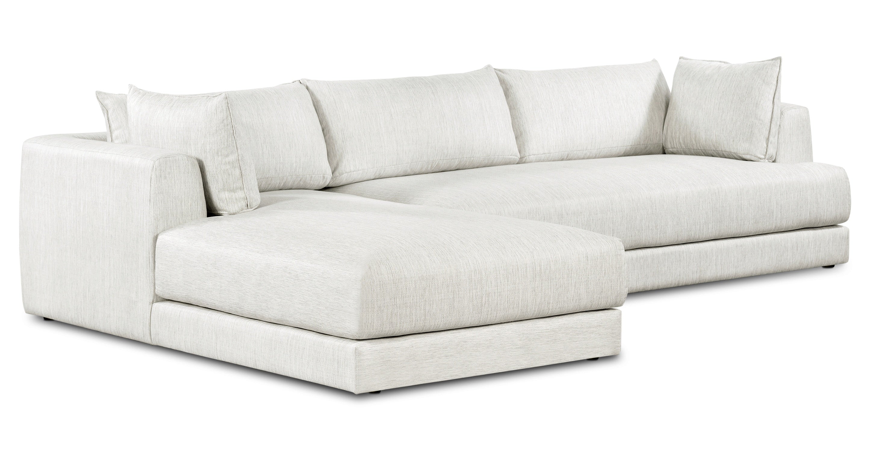 Modern Marcel Left Facing Sectional Sofa - L-Shaped Corner Couch for Living Room, Family Room & Home Theater | Comfortable Upholstered Fabric Sectional with Reversible Chaise