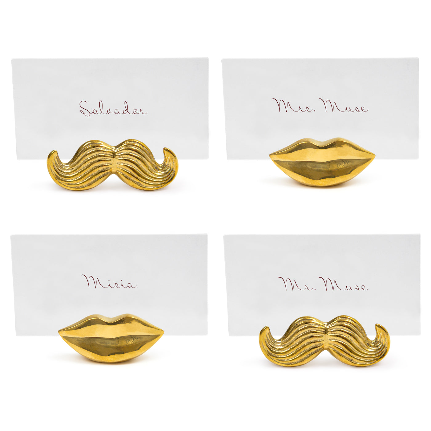 Elegant Mr. & Mrs. Muse Wedding Place Card Holders Set - Perfect for Table Seating, Reception Decor, and Bridal Shower Party Favors