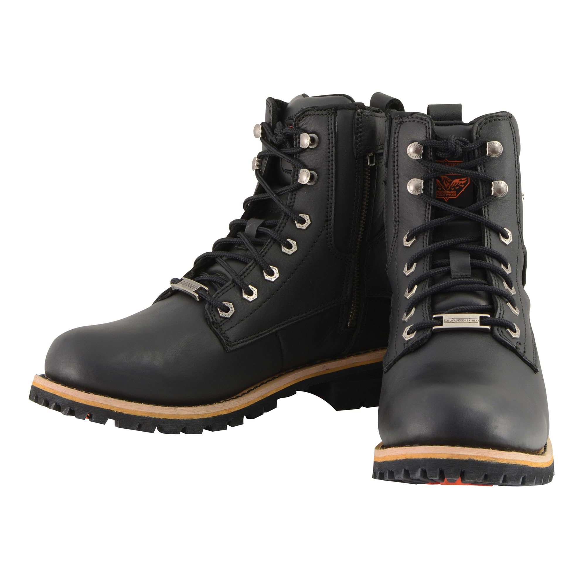 Milwaukee Leather Men's Lace-Up Logger Work Boots - MBM9095 (Size 11) | Durable Steel Toe Construction for Construction & Outdoor Work