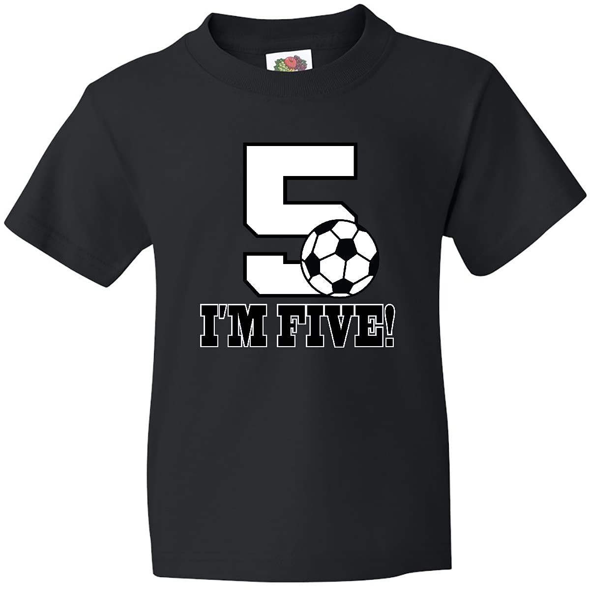 Inktastic 5th Birthday Soccer T-Shirt for 5 Year Old Boys & Girls - Perfect for Birthday Parties, Soccer Games & Casual Wear