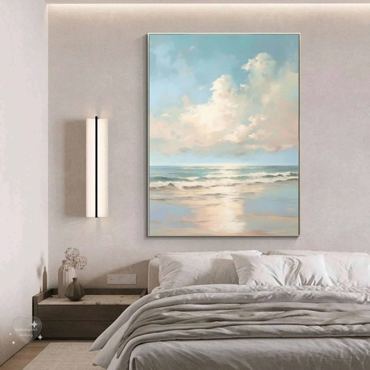Ocean and Sky Painting #OS 233 - Stunning Coastal Wall Art for Living Room, Bedroom & Office Decor