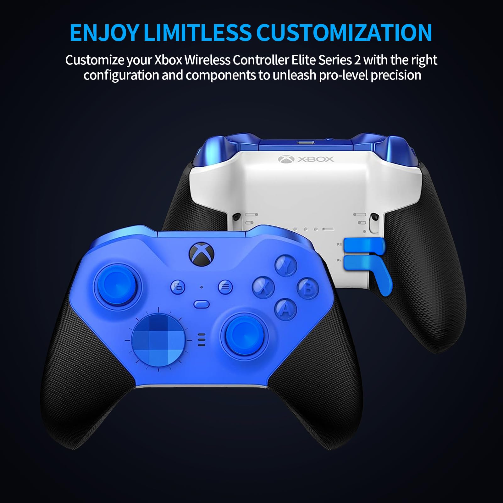 13-in-1 Magnetic Thumbstick Replacement Kit for Xbox Elite Series 2 & Core Controller - Includes Analog Sticks, 4 Paddles, 2 D-Pads & Repair Tool | Gaming Accessories for Professional Players & DIY Controller Mods