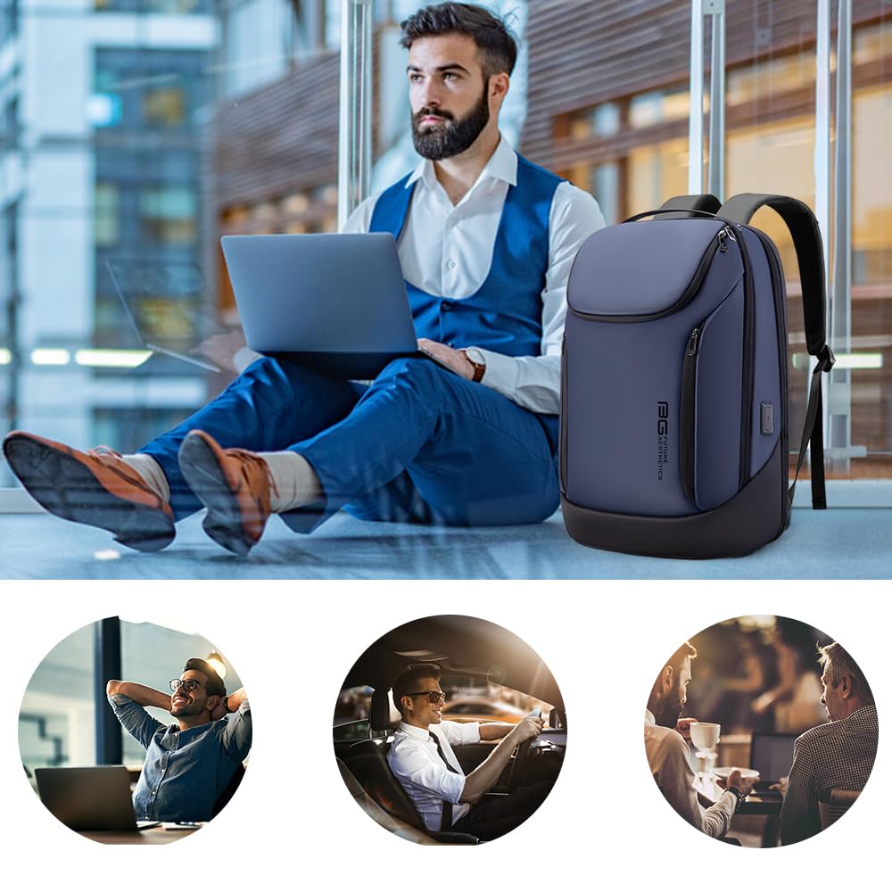 BANGE Business Smart Backpack - Waterproof 15.6 Inch Laptop Backpack with USB Charging Port, Durable Travel Backpack for Work, Commuting & Business Trips