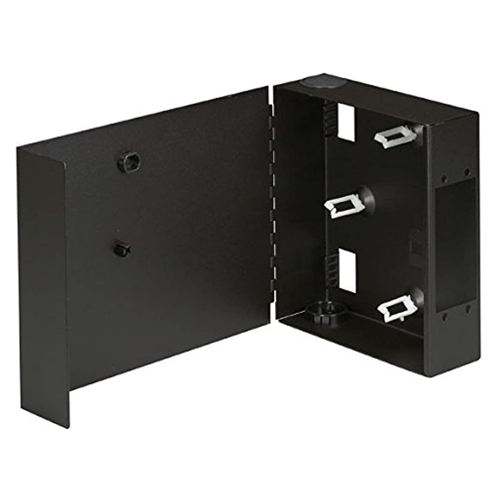 Wall Mount Fiber Optic Cabinet - Open Style, Unloaded, Holds 2 Adapter Panels - Ideal for Network & Telecom Installations in Homes & Offices