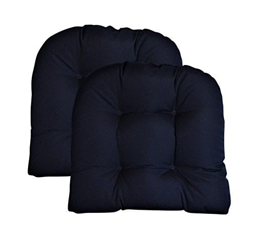 RSH DECOR: Sunbrella Tufted Wicker U-Shaped Outdoor Cushions Set of 2 (22