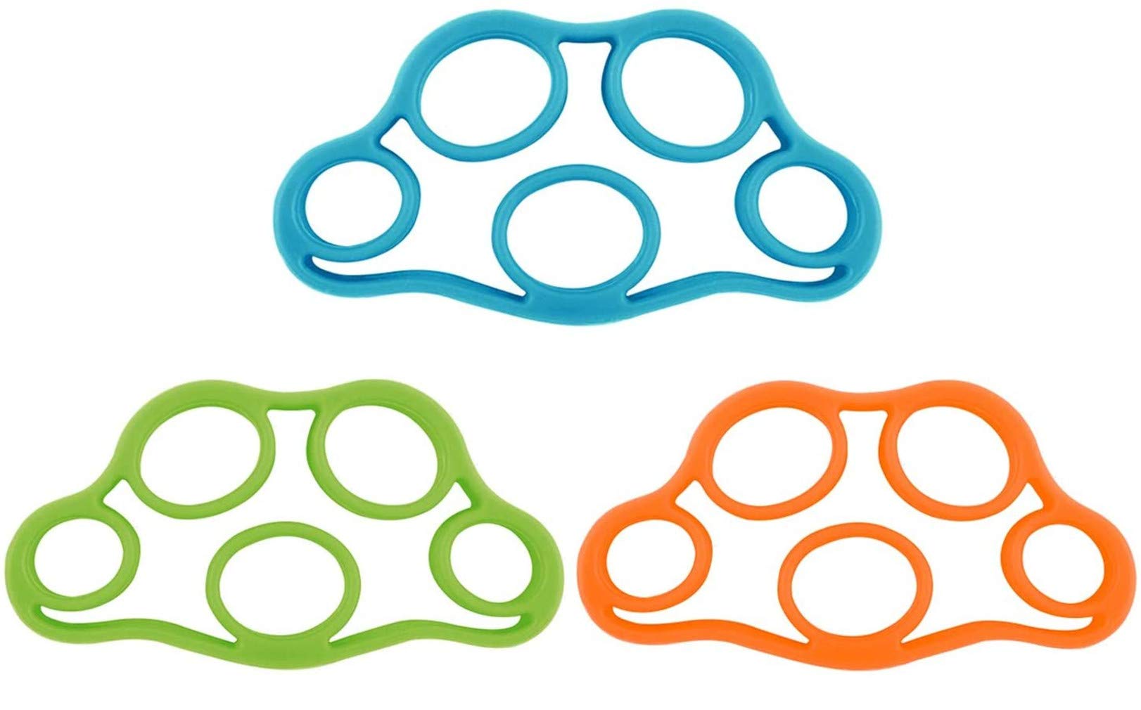 3PCS Finger Stretcher Resistance Bands - 6.6/8.8/11lbs Strength Trainer for Forearm & Finger Exercises, Guitar Players & Rock Climbing - Improve Grip & Dexterity for Musicians, Climbers & Fitness Enthusiasts