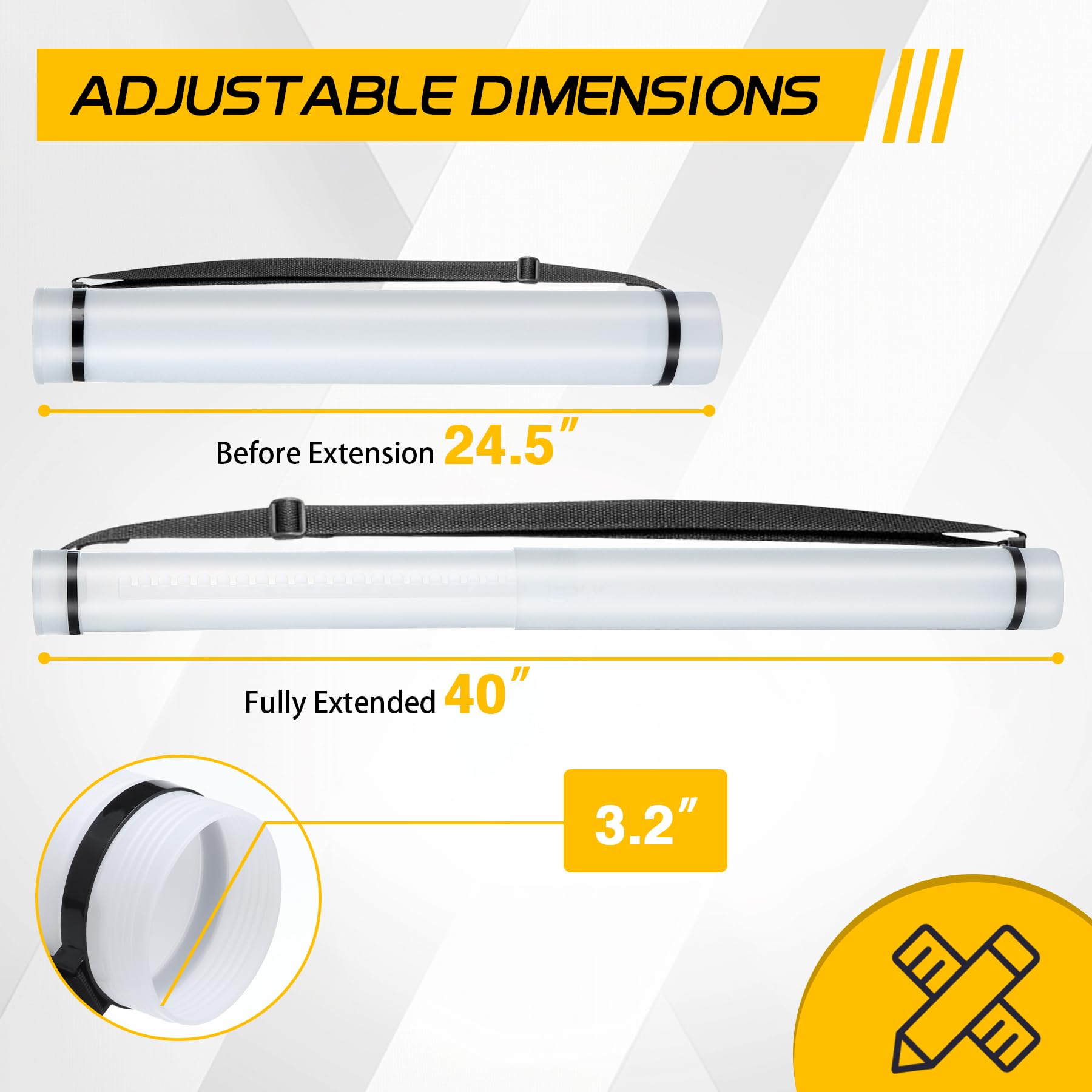 2-Pack Extendable Poster Tube (24.5