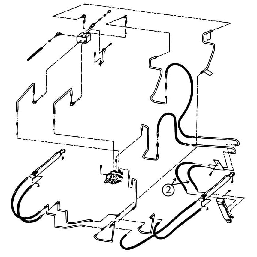 Bobcat 450 & 453 Hydraulic Hose Kit for Loader Bucket Tilt Cylinder - Replacement Part #2 - Compatible with Skid Steer Loaders, Excavation & Construction Equipment