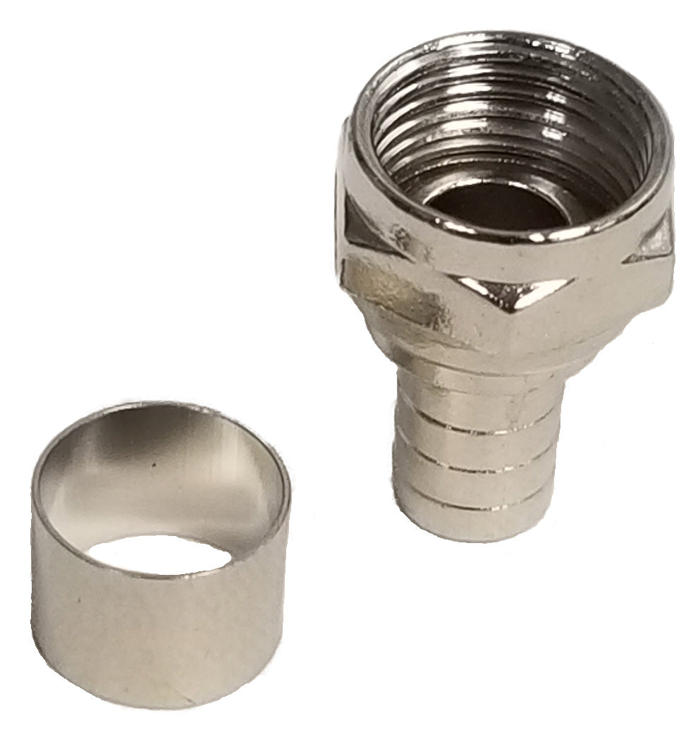 F56 Male to Female Connector with Separate O-Ring for RG-6U Cable - Perfect for Satellite TV, CCTV, and Antenna Installations