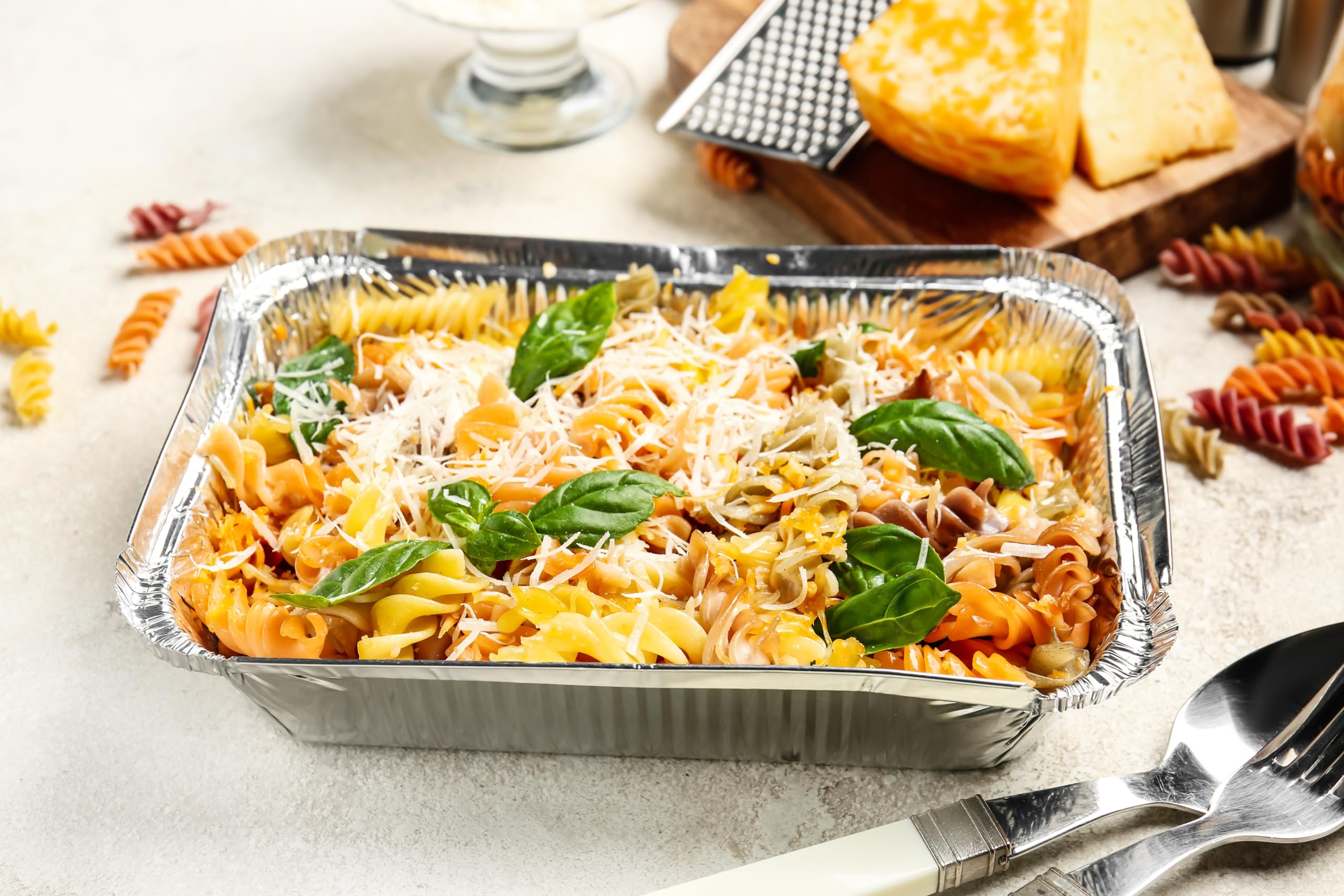 50-Pack Heavy-Duty Disposable Aluminum Pans 8.5