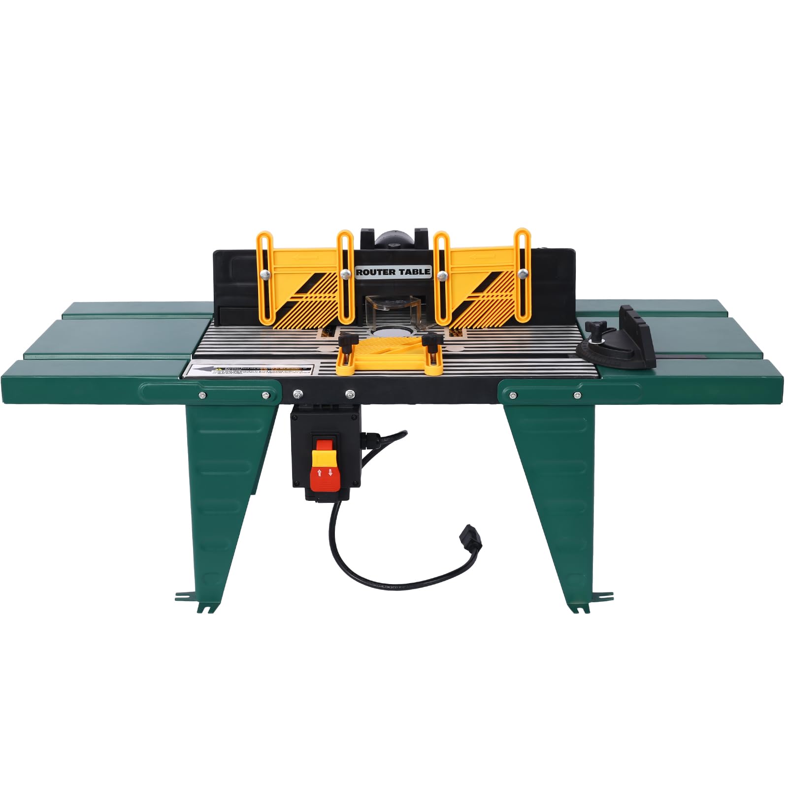 Professional Electric Benchtop Router Table for Woodworking - Heavy Duty Aluminum Top with Steel Stand | Precision Wood Crafting Tool for DIY Projects & Carpentry Tasks | Perfect for Home Workshops & Professional Wood Shops
