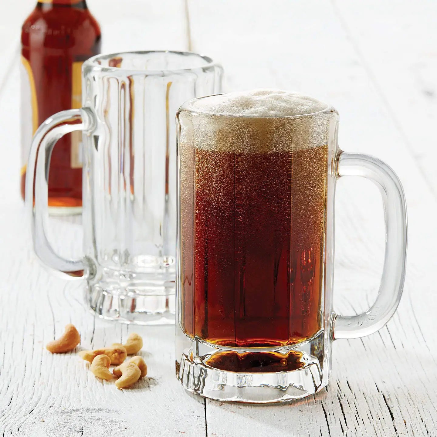 Premium Glass Beer Mug Set - 16oz Heavy Duty Pint Glasses for Beer, Cocktails & Iced Drinks - Perfect for Parties, BBQs & Home Bars