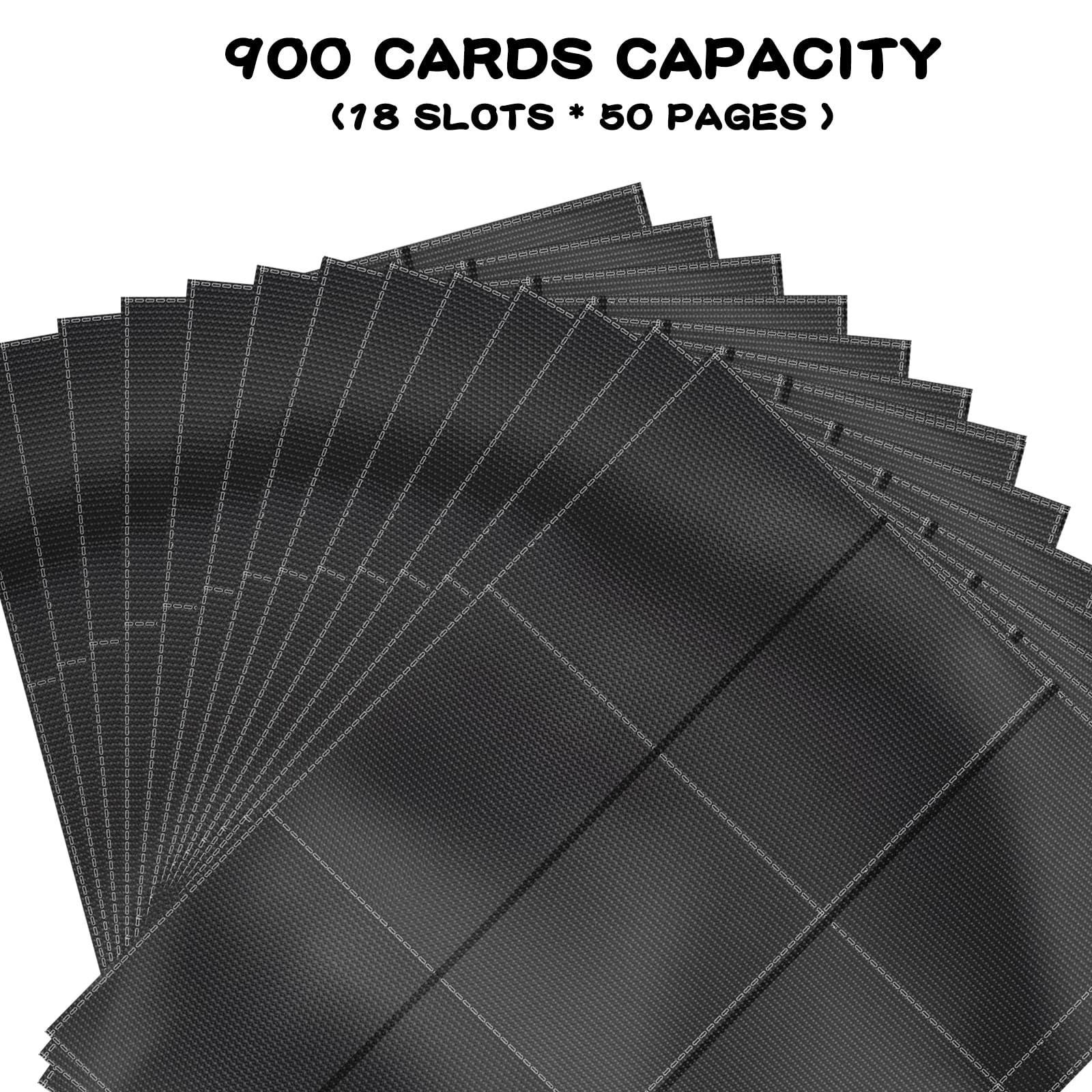 900-Pocket Baseball Card Binder with 50 Double-Sided Pages - Premium Trading Card Protector for MTG, Yu-Gi-Oh, Football & Game Cards (Standard Size, 3-Ring Compatible) - Perfect for Collectors, Tournaments & Card Storage Organization