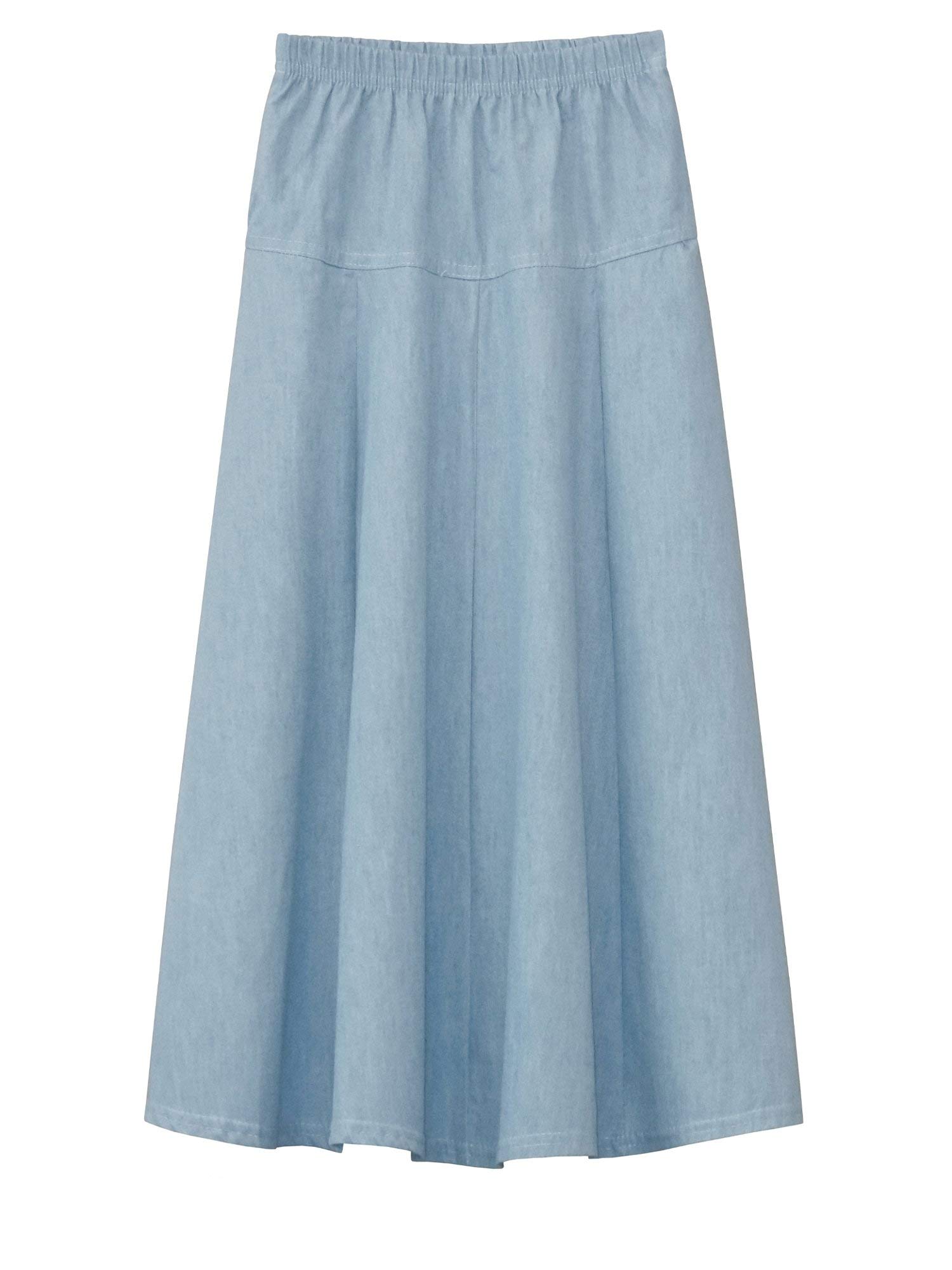 Girls Denim A-Line Skirt for Kids 4-18 Years - Casual & School Wear