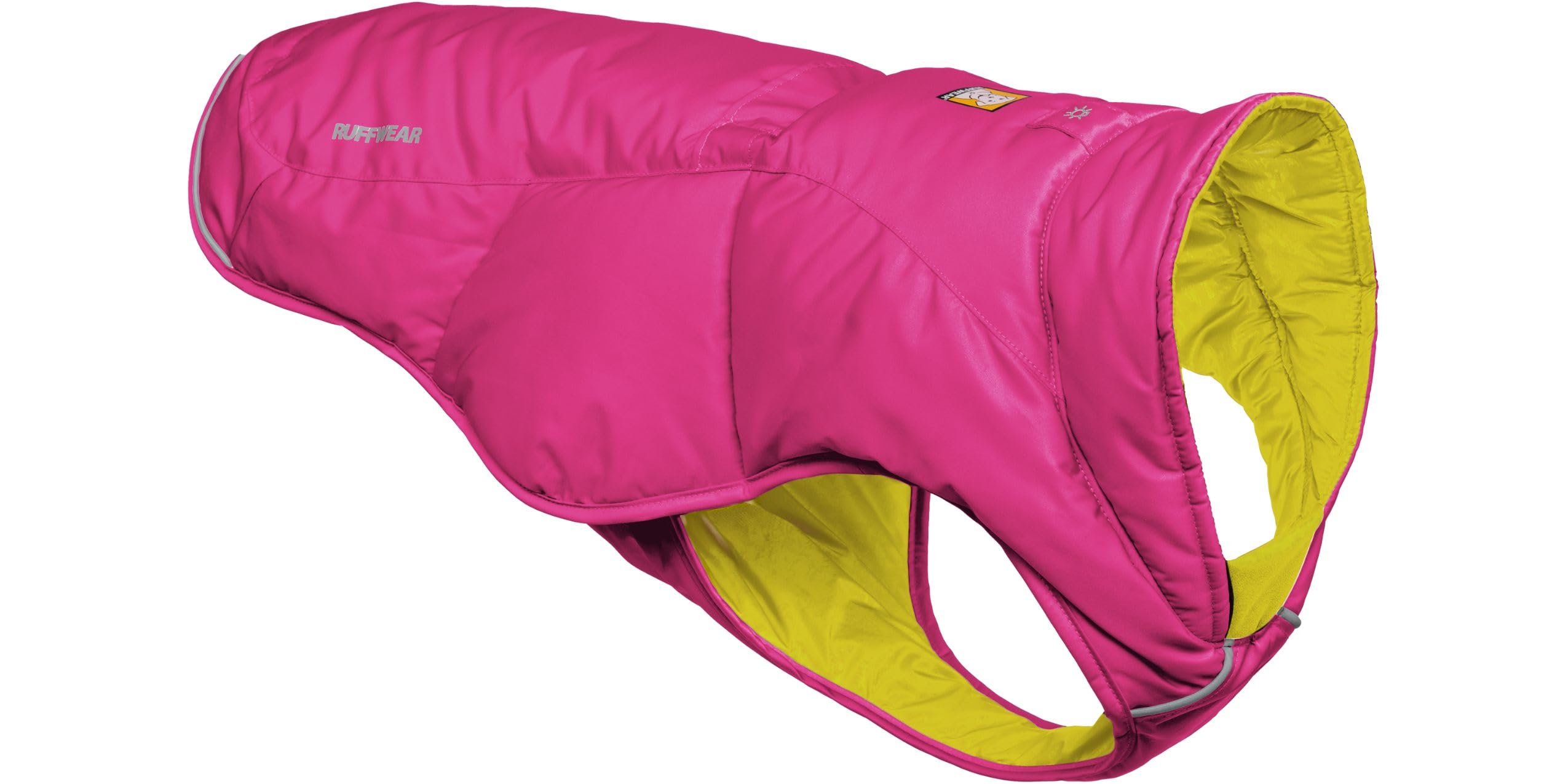 Ruffwear Quinzee Dog Jacket - Insulated & Water-Resistant Winter Coat for Medium Dogs with Stuff Sack - Pink - Perfect for Cold Weather Hiking & Outdoor Adventures