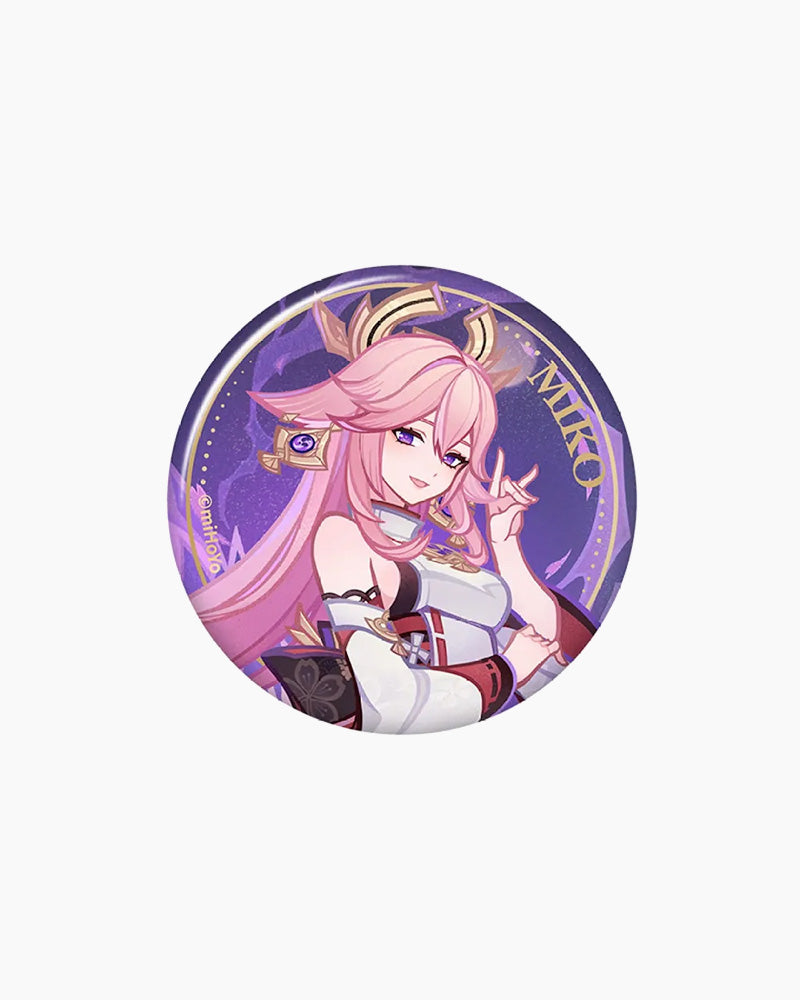 Genshin Impact Genius Invokation TCG Tournament Series Character Tin Badge - Collectible Pin for Fans, Cosplay & Gaming Events
