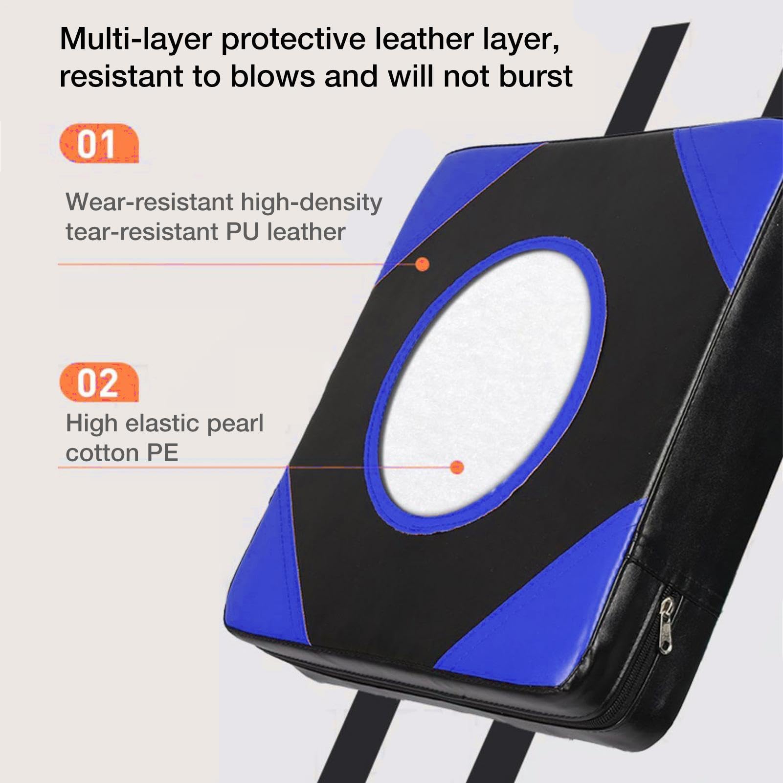 Wall Punching Pad for Boxing Training - Quiet PU Leather & High Elastic Sponge Punching Bag - Perfect for Home Gym, Martial Arts, and Fitness Workouts