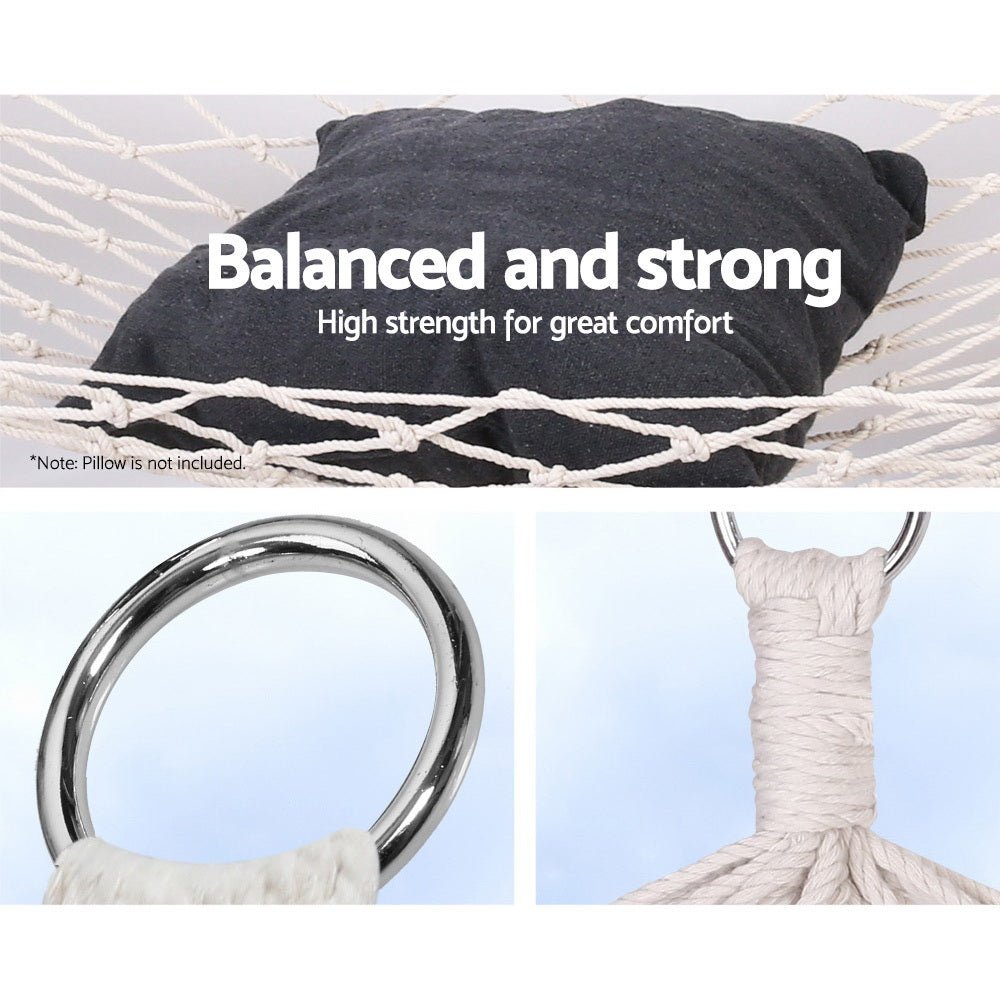 Portable Hammock Bed for Outdoor Camping - Lightweight Hanging Mesh Chair with Carry Bag - Perfect for Backpacking, Beach, Garden & Patio Relaxation