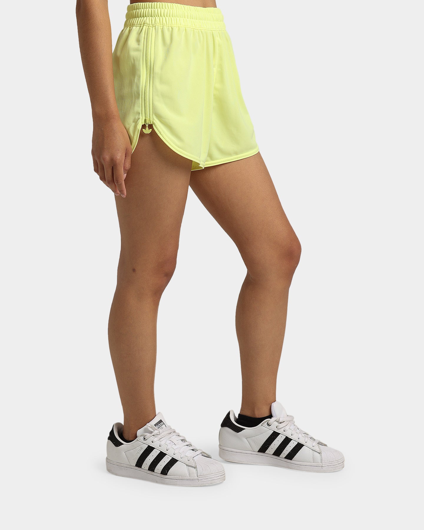 Adidas Women's Originals Running Shorts - Lime Green Athletic Shorts for Workout, Gym & Casual Wear
