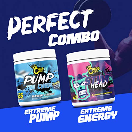 Chaos Crew Pump the Chaos Extreme 325g Pre-Workout Supplement - Boost Energy & Focus for Intense Gym Sessions & Bodybuilding Training