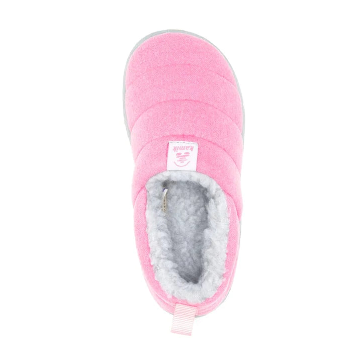 Kamik Magenta CozyChalet Waterproof Children's/Youth Winter Slippers - Warm Indoor/Outdoor House Shoes for Kids & Teens